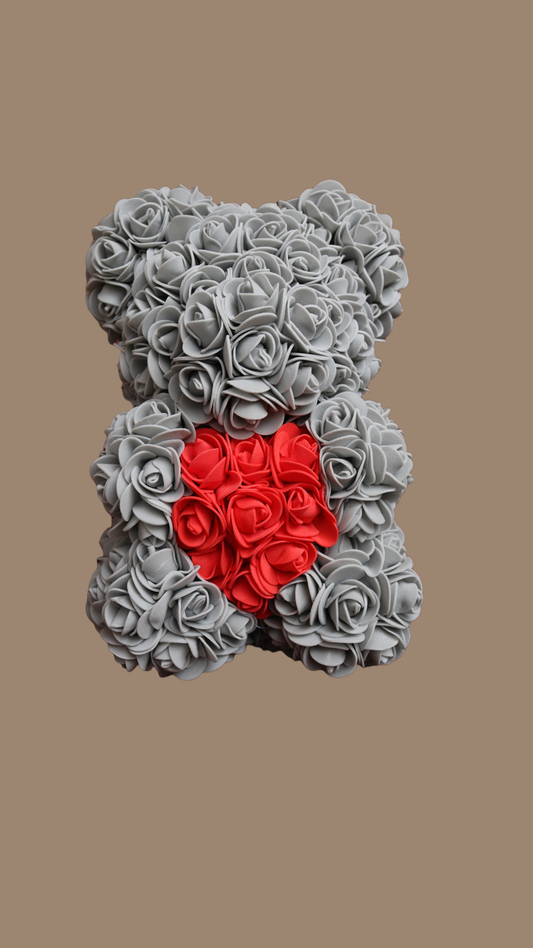 Rose Bear - Grey